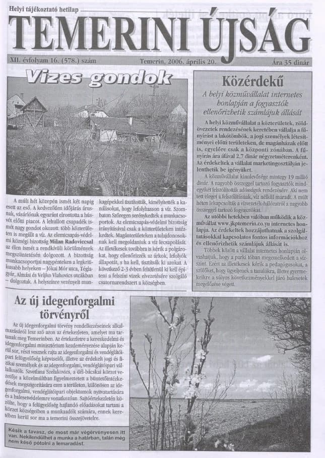 Temerini Újság, 12. évf. 2006. április 20. 16. sz.