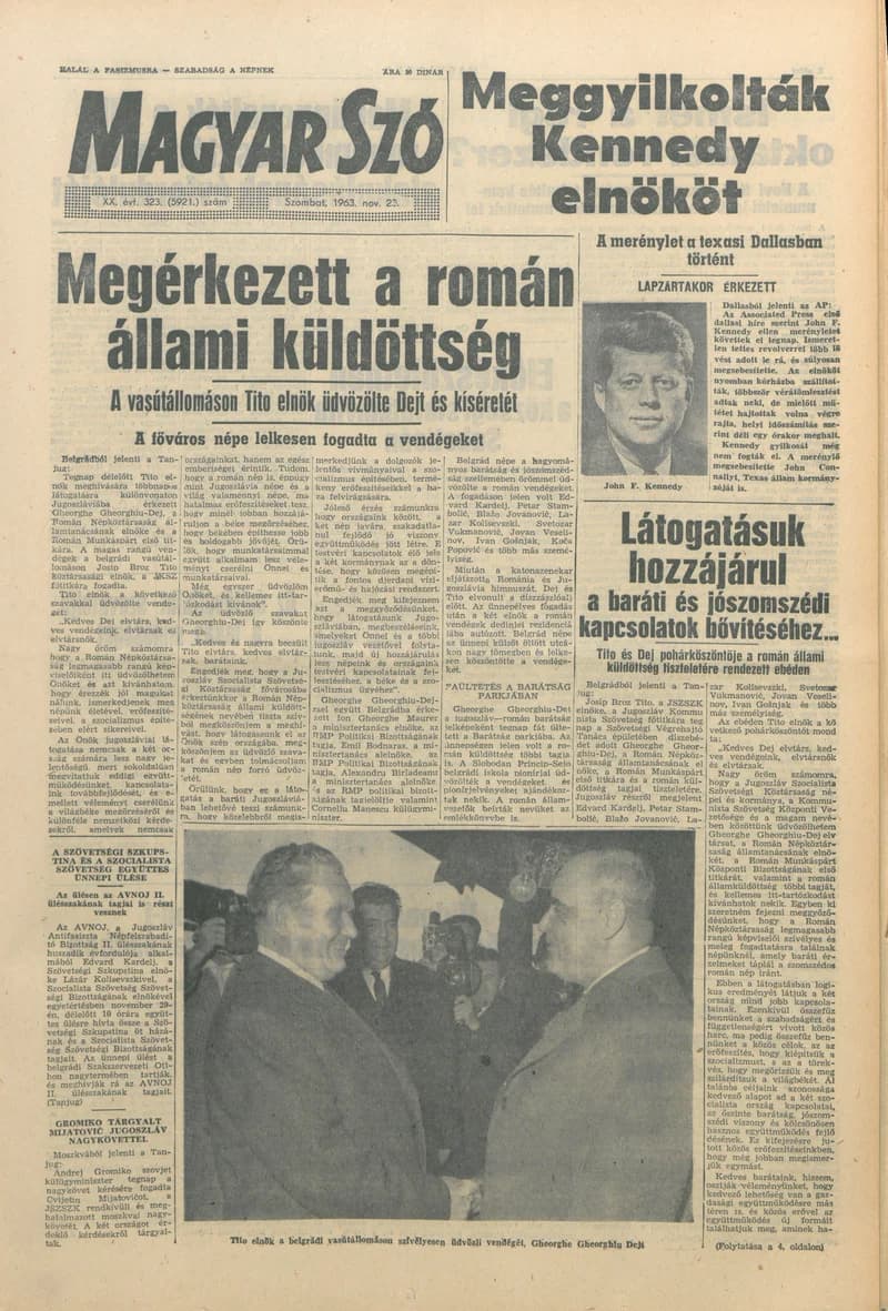 Magyar Szó, 20. évf. 1963. november 23. 323. sz. 1–12. oldal