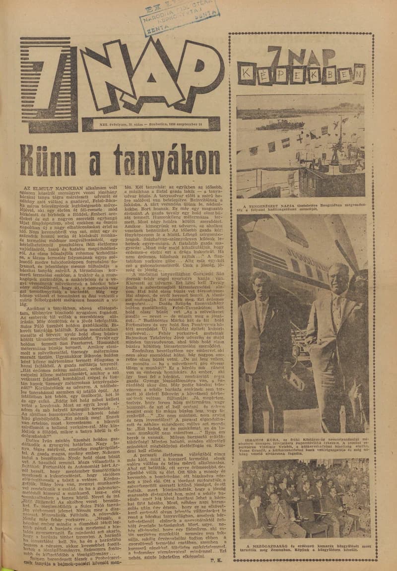 7 Nap, 13. évf. 1958. szeptember 14. 38. sz. 1–20. oldal