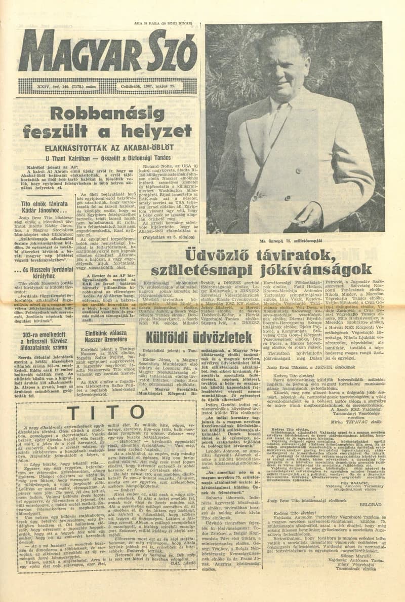 Magyar Szó, 24. évf. 1967. május 25. 140. sz. 1–14. oldal