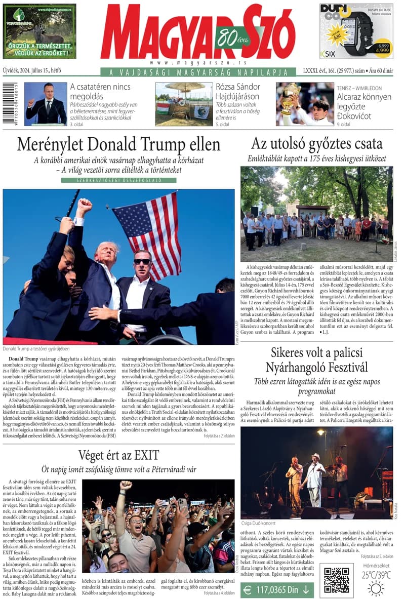 Magyar Szó, 81. évf. 2024. július 15. 161. sz. 1–16. oldal