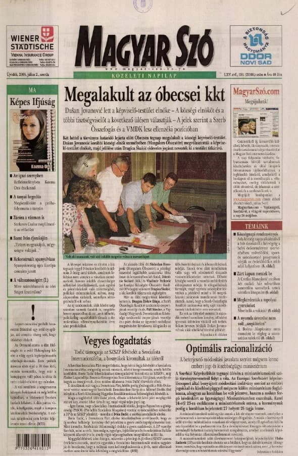 Magyar Szó, 65. évf. 2008. július 2. 150. sz. 1–20. oldal