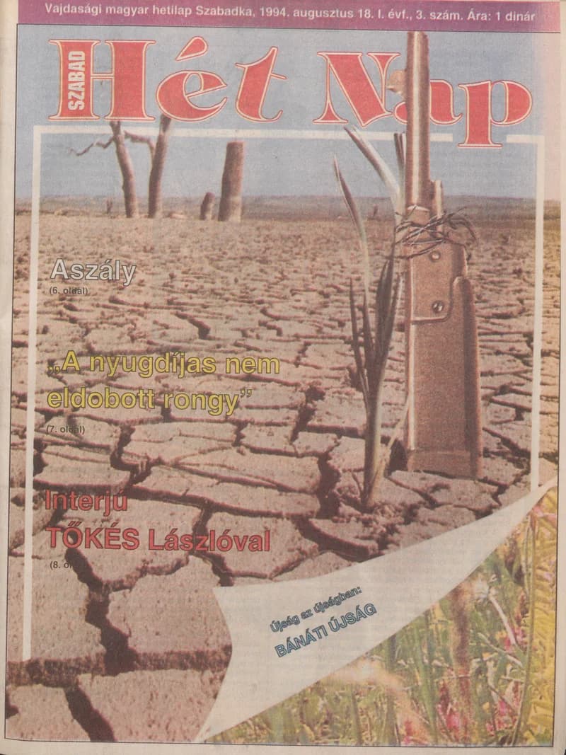 Szabad Hét Nap, 1. évf. 1994. augusztus 18. 3. sz.