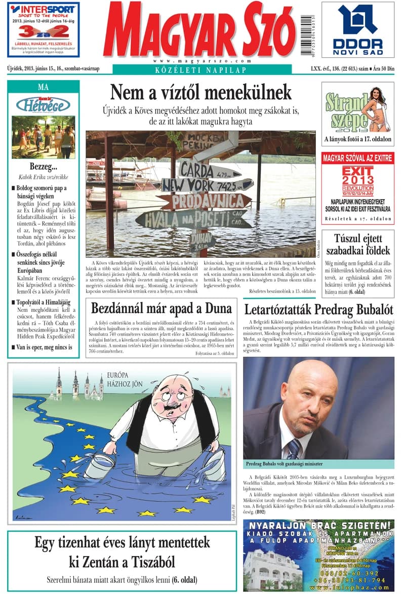 Magyar Szó, 70. évf. 2013. június 15. – 16. 136. sz. 1–48. oldal