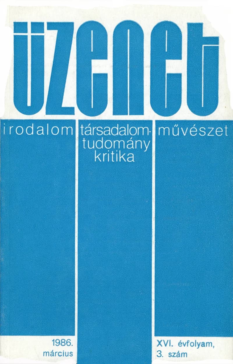 Üzenet, 16. évf. 1986. március. 3. sz. 115–176. oldal