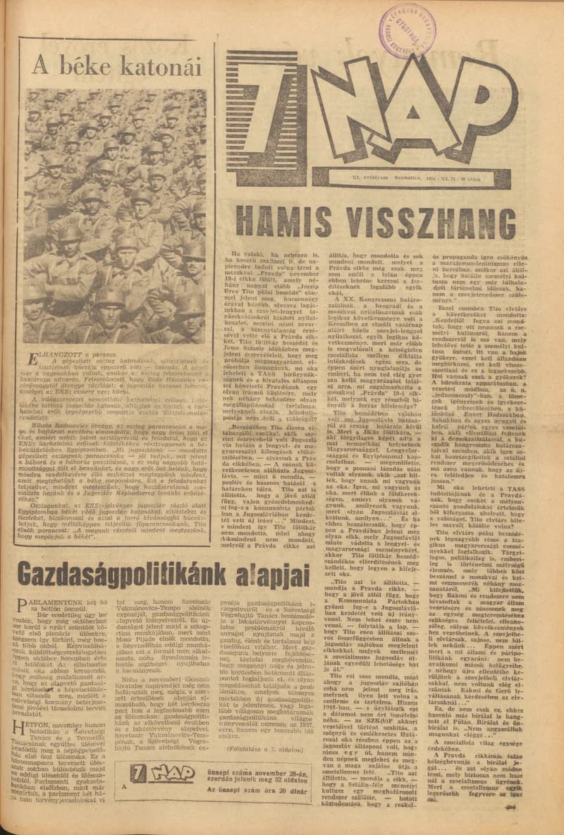 7 Nap, 11. évf. 1956. november 25. 48. sz.