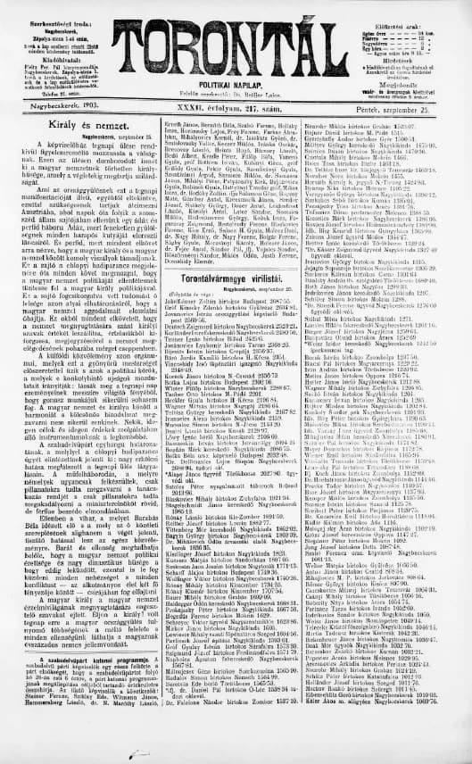 Torontál, 32. évf. 1903. szeptember 25. 217. sz.