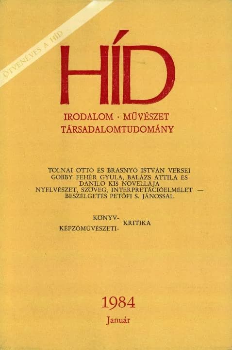 Híd, 48. évf. 1984. január. 1. sz. 1–116. oldal