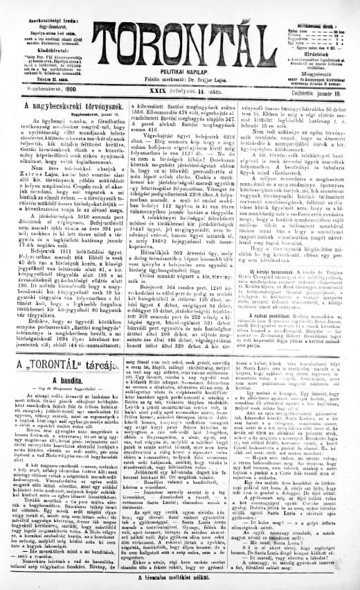 Torontál, 29. évf. 1900. január 18. 14. sz.