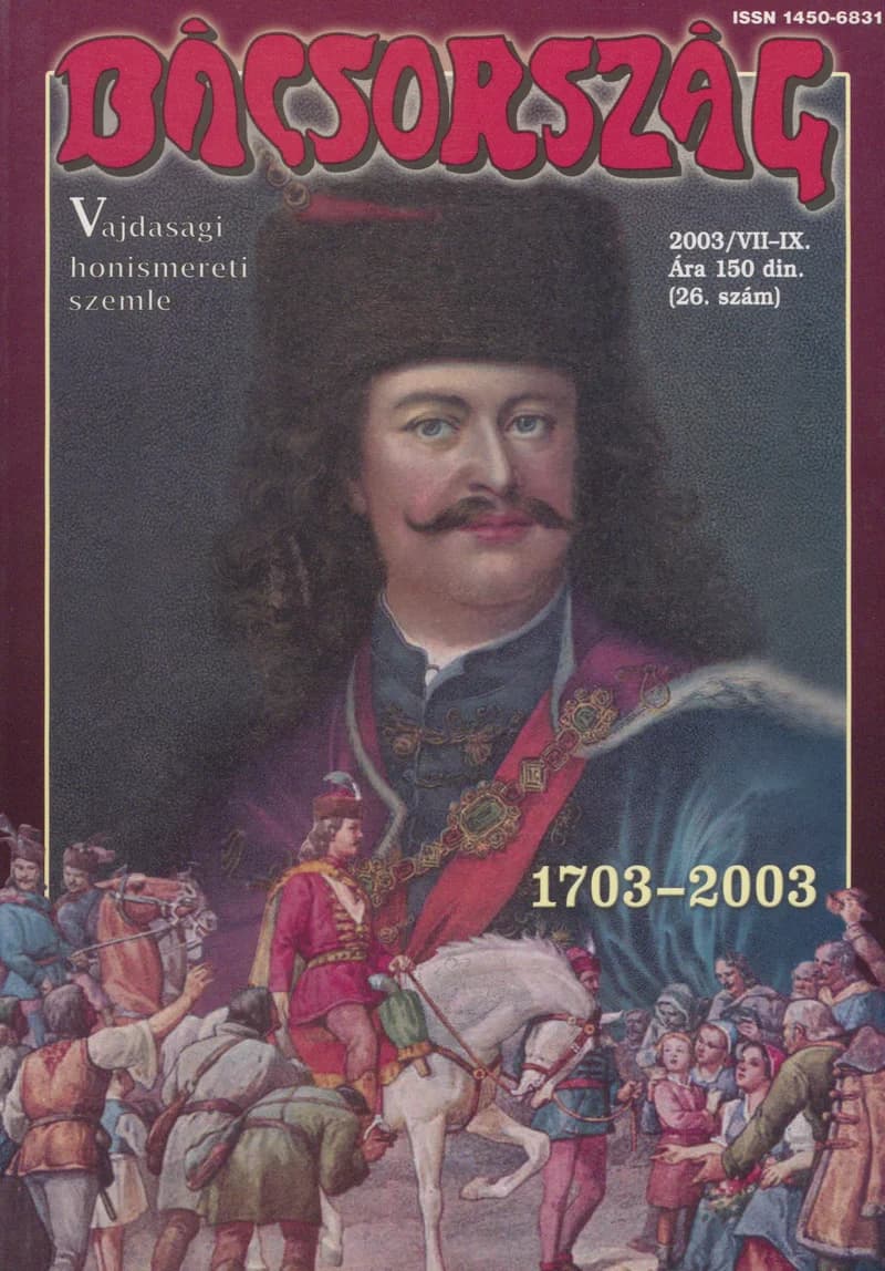 Bácsország, 9. évf. 2003. július – szeptember. 7–9. sz.