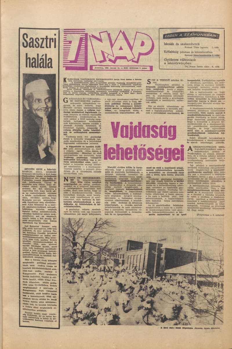 7 Nap, 21. évf. 1966. január 14. 3. sz. 1–20. oldal