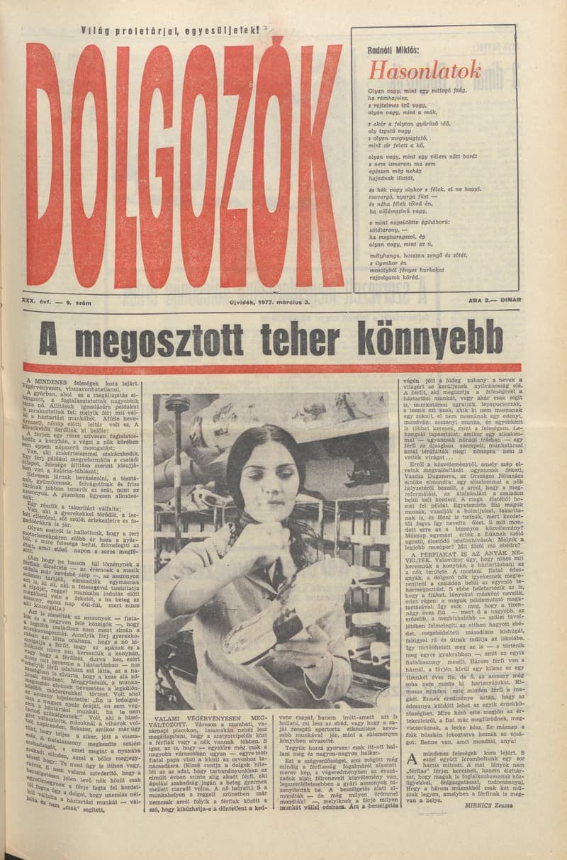 Dolgozók, 31. évf. 1977. március 3. 9. sz.