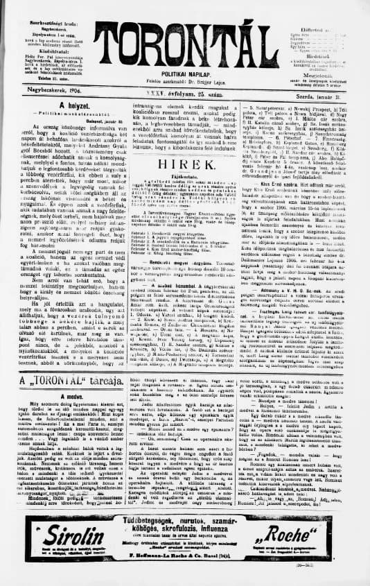 Torontál, 35. évf. 1906. január 31. 25. sz.