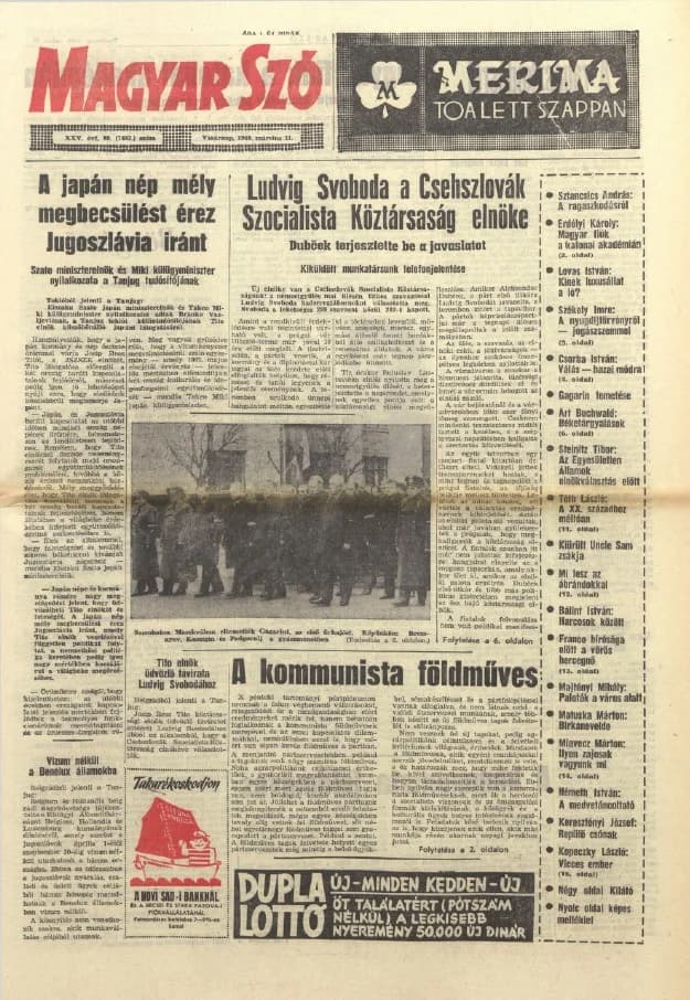 Magyar Szó, 25. évf. 1968. március 31. 89. sz. 1–36. oldal