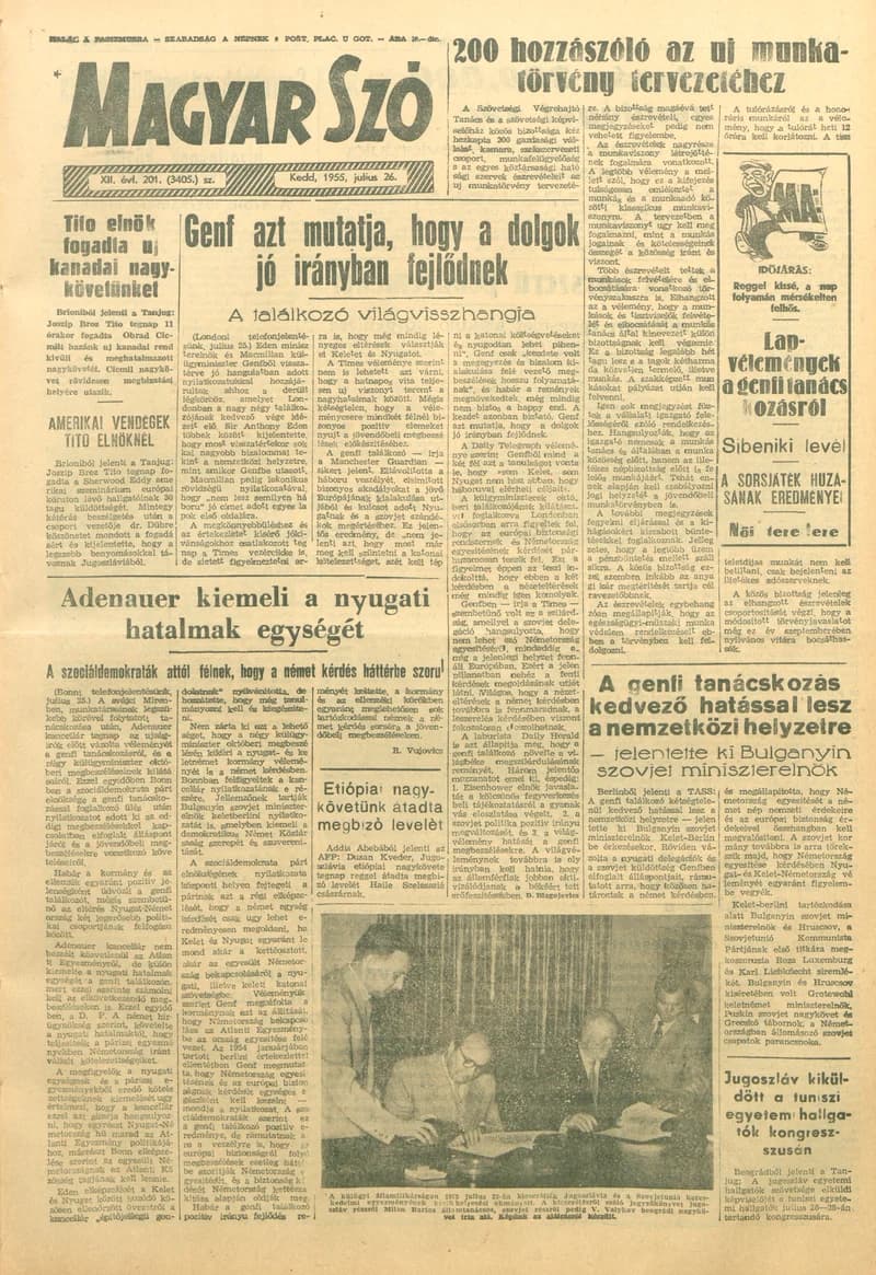 Magyar Szó, 12. évf. 1955. július 26. 201. sz. 1–8. oldal