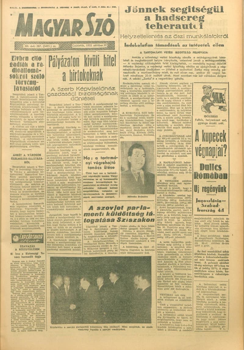 Magyar Szó, 12. évf. 1955. október 20. 287. sz. 1–12. oldal
