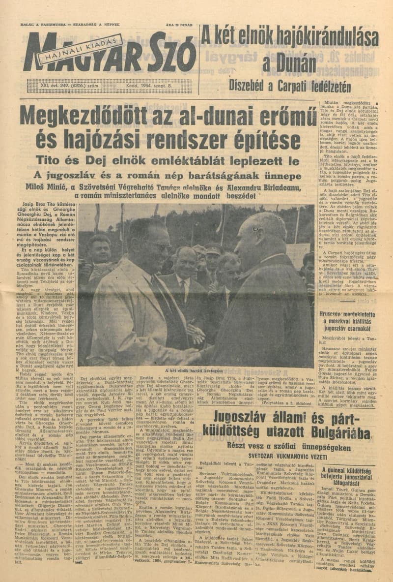Magyar Szó, 21. évf. 1964. szeptember 8. 249. sz.