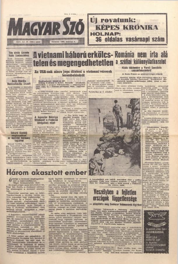 Magyar Szó, 25. évf. 1968. március 9. 67. sz. 1–20. oldal