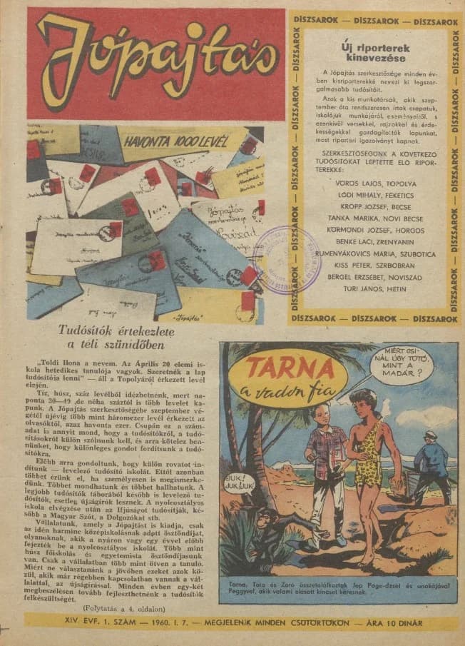 Jó Pajtás, 14. évf. 1960. január 7. 1. sz.