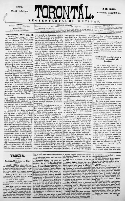 Torontál, 5. évf. 1876. január 20. 3. sz.