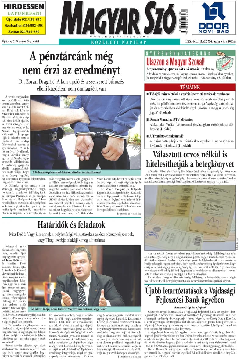 Magyar Szó, 70. évf. 2013. május 24. 117. sz. 1–20. oldal