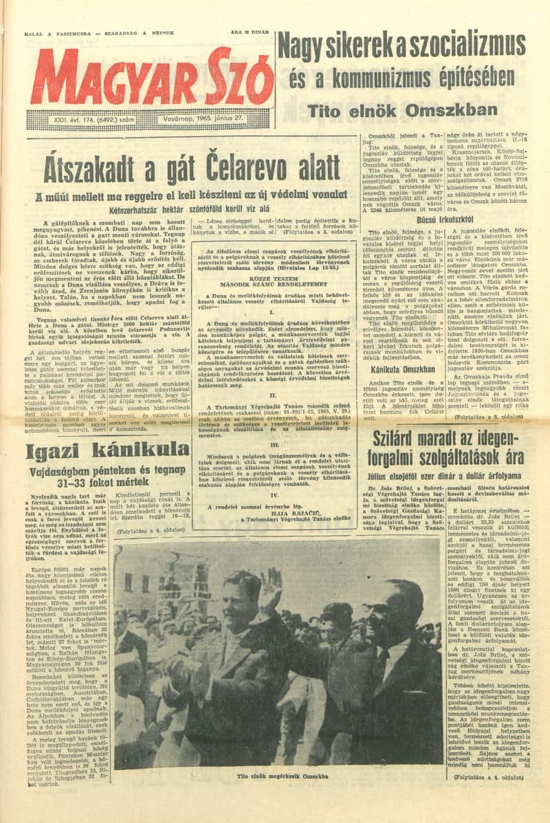 Magyar Szó, 22. évf. 1965. június 27. 174. sz. 1–24. oldal