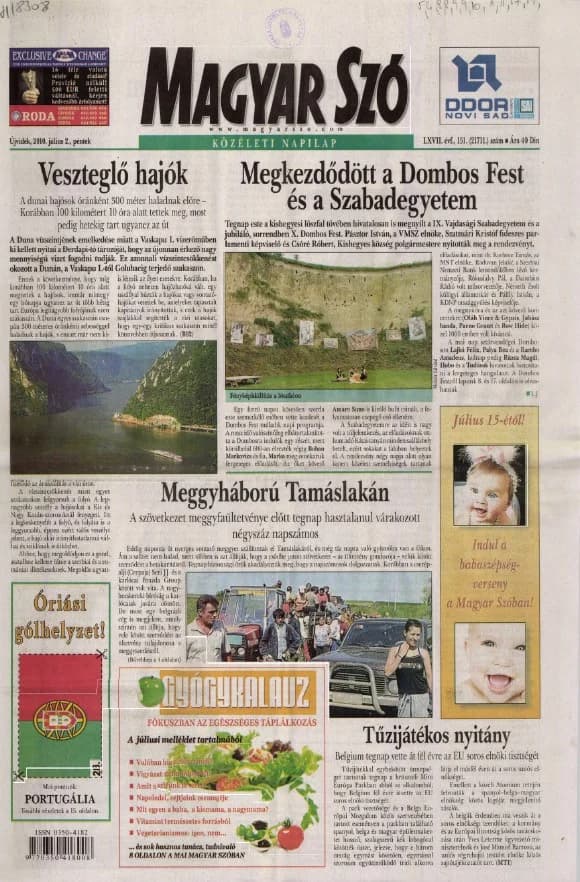 Magyar Szó, 67. évf. 2010. július 2. 151. sz. 1–20. oldal
