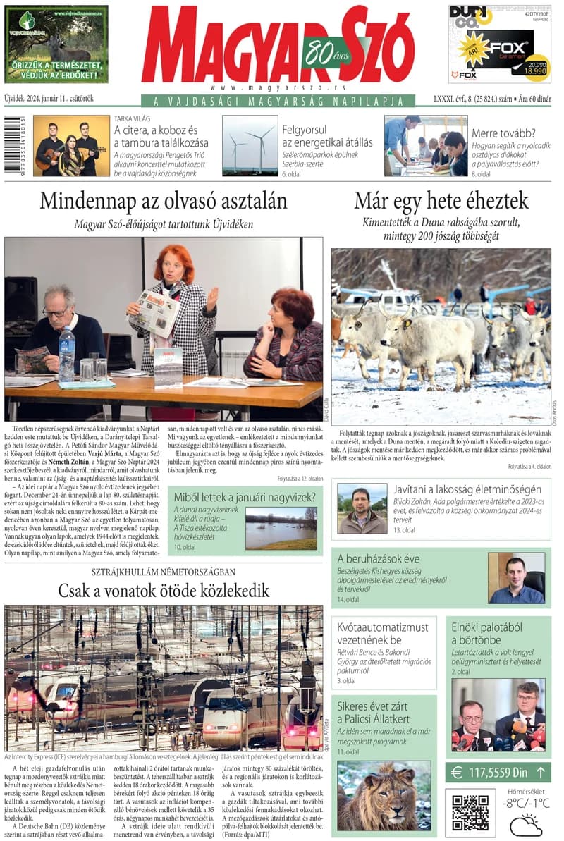 Magyar Szó, 81. évf. 2024. január 11. 8. sz. 1–20. oldal