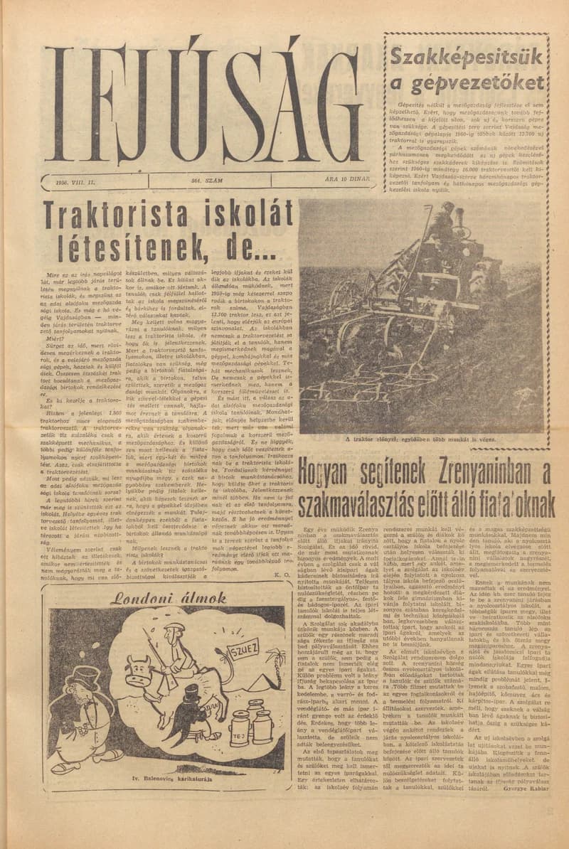 Ifjúság, 12. évf. 1956. augusztus 11. 564. sz.