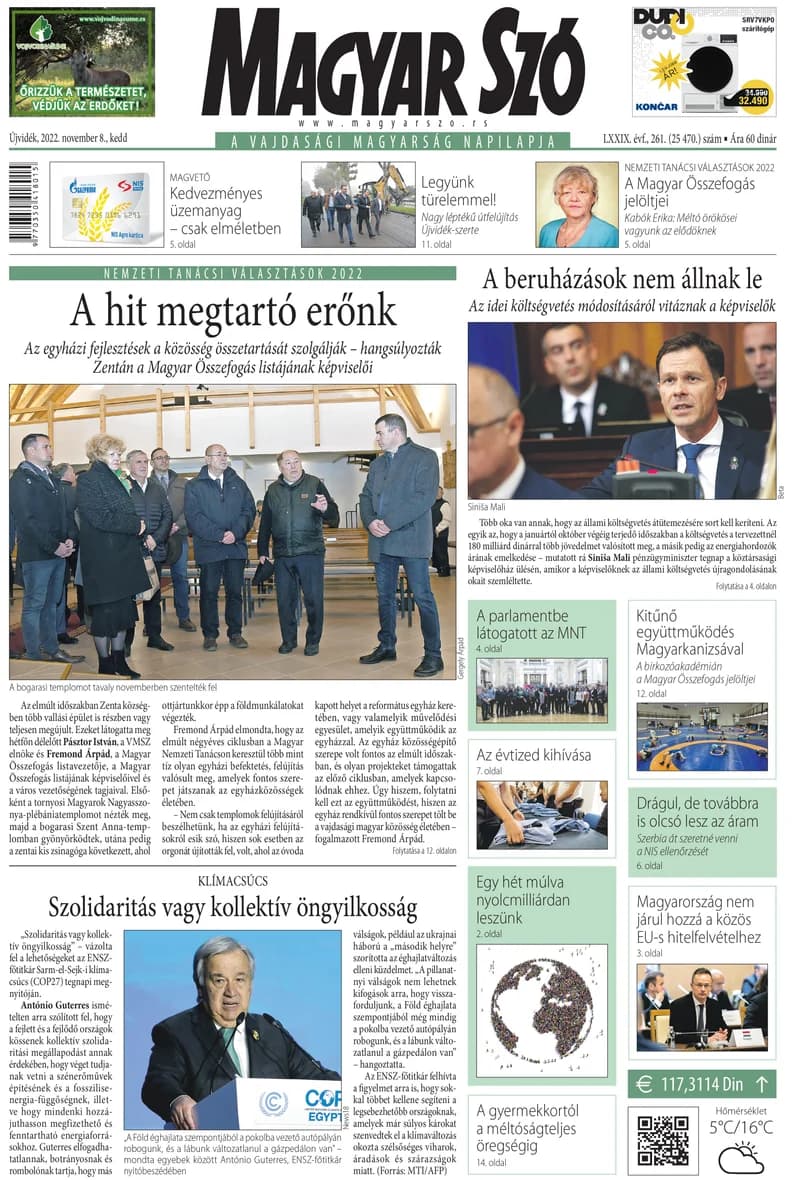 Magyar Szó, 79. évf. 2022. november 8. 261. sz. 1–20. oldal