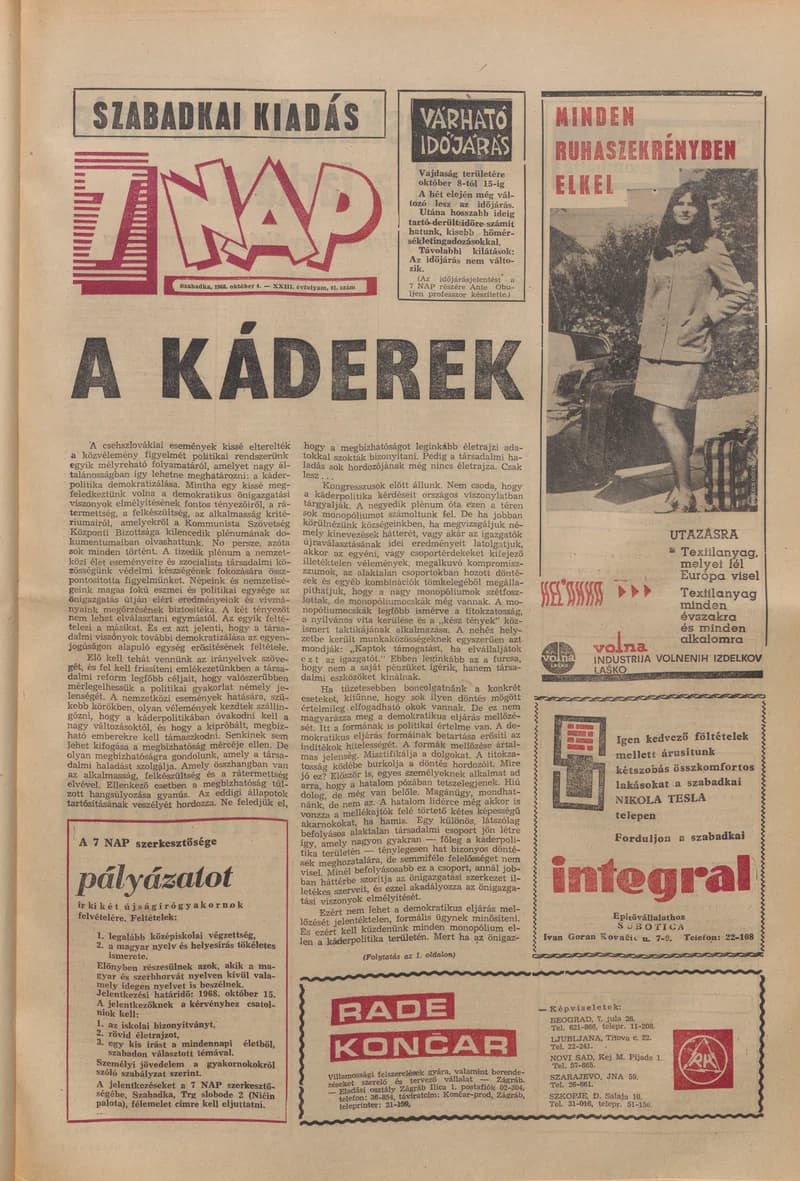 7 Nap, 23. évf. 1968. október 4. 41. sz. 1–16. oldal