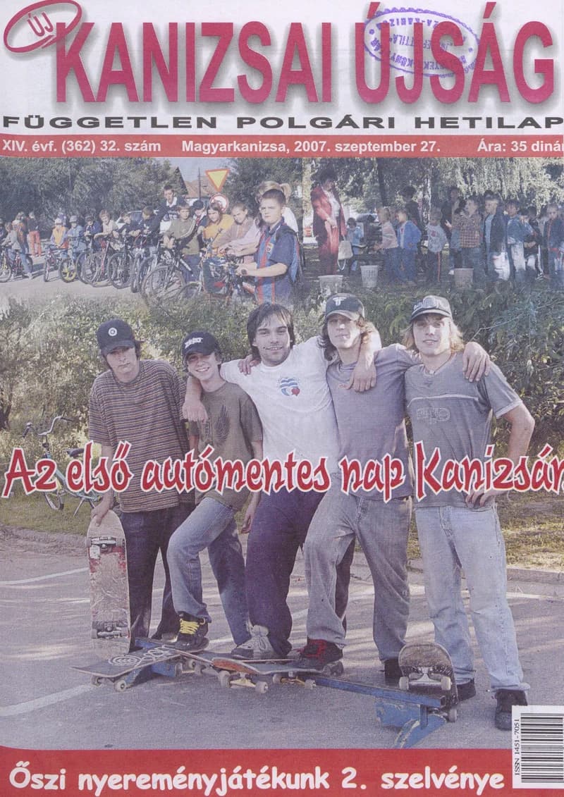 Új Kanizsai Újság, 14. évf. 2007. szeptember 27. 32. sz.