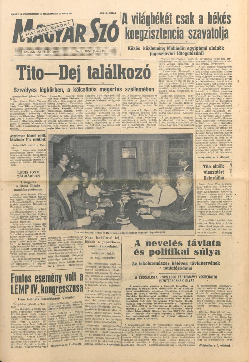 Magyar Szó, 21. évf. 1964. június 23. 172. sz. 1–12. oldal
