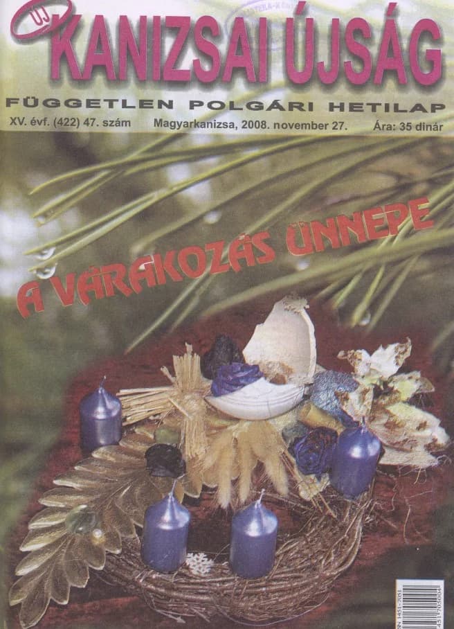 Új Kanizsai Újság, 15. évf. 2008. november 27. 47. sz.
