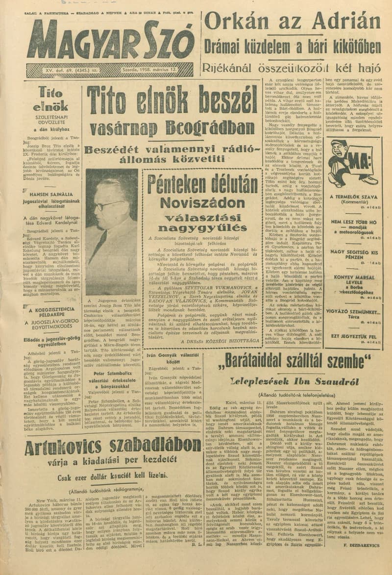 Magyar Szó, 15. évf. 1958. március 12. 69. sz. 1–10. oldal