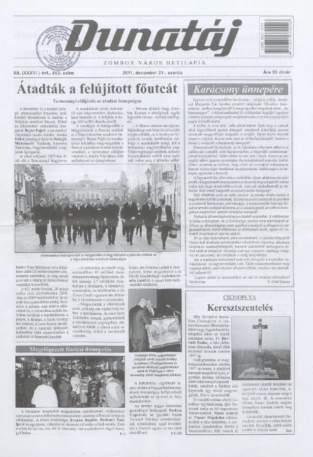 Dunatáj, 13. évf. 2011. december 21. 663. sz.