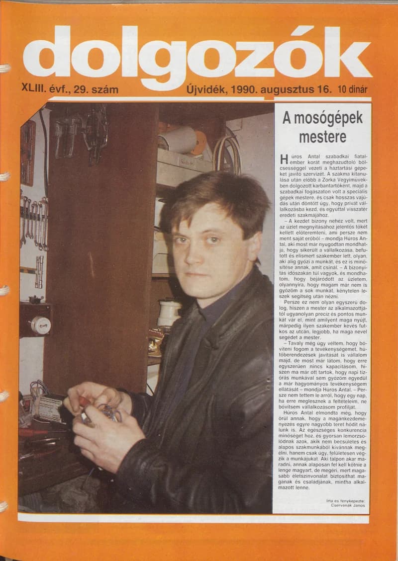 Dolgozók, 44. évf. 1990. augusztus 16. 29. sz.