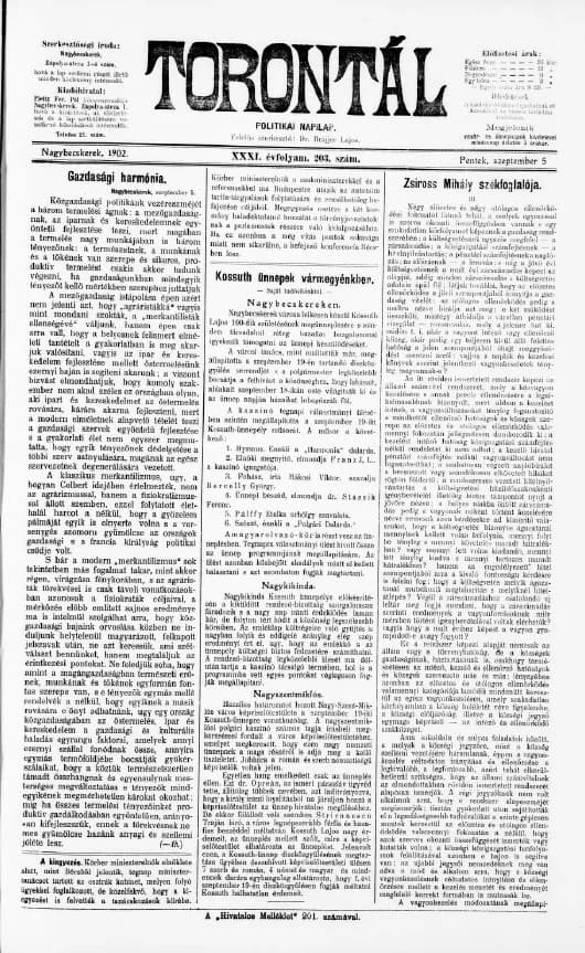 Torontál, 31. évf. 1902. szeptember 5. 203. sz.