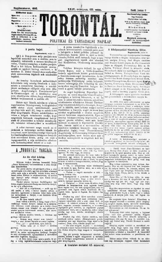 Torontál, 24. évf. 1895. június 11. 133. sz.
