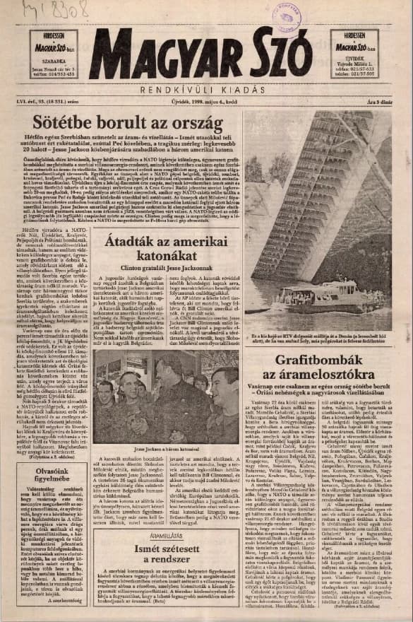 Magyar Szó, 56. évf. 1999. május 4. 93. sz. 1–8. oldal