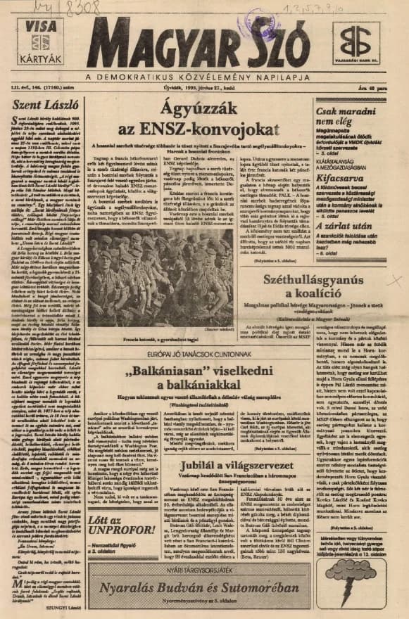 Magyar Szó, 52. évf. 1995. június 27. 146. sz. 1–16. oldal