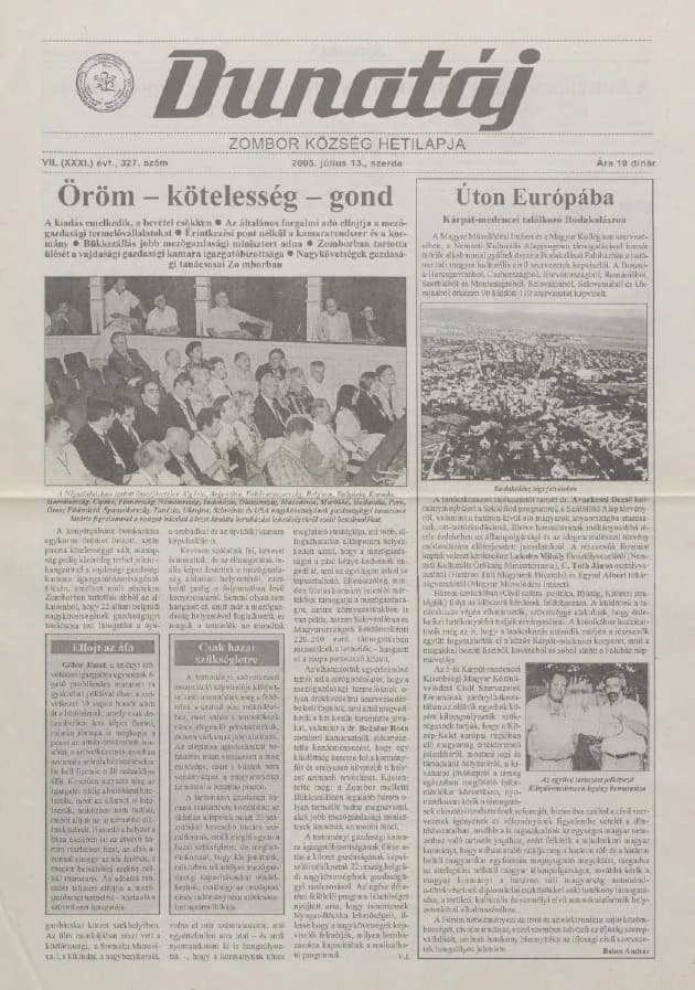 Dunatáj, 7. évf. 2005. július 13. 327. sz.