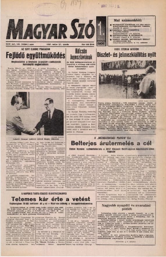 Magyar Szó, 44. évf. 1987. május 27. 143. sz. 1–16. oldal