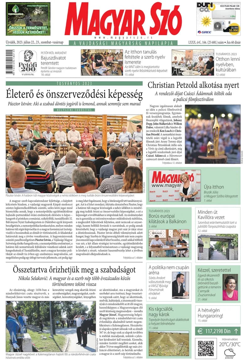 Magyar Szó, 80. évf. 2023. július 22. – 23. 166. sz. 1–32. oldal