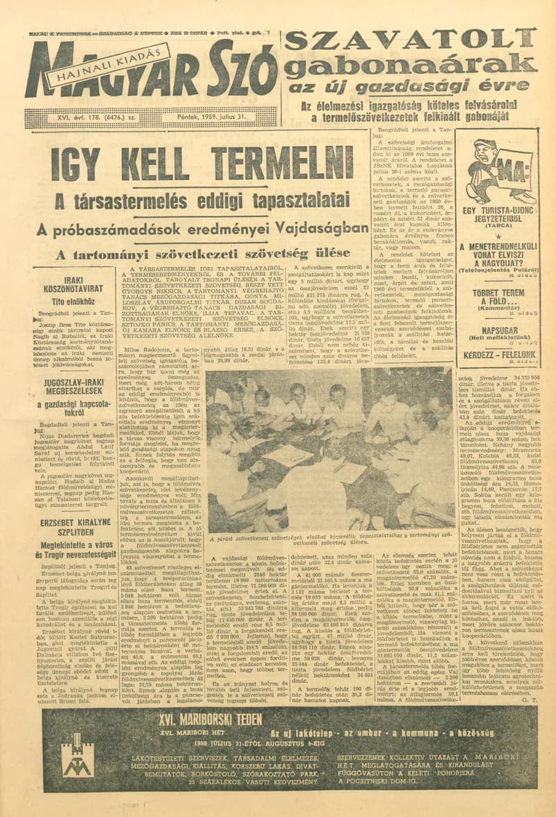 Magyar Szó, 16. évf. 1959. július 31. 178. sz. 1–20. oldal