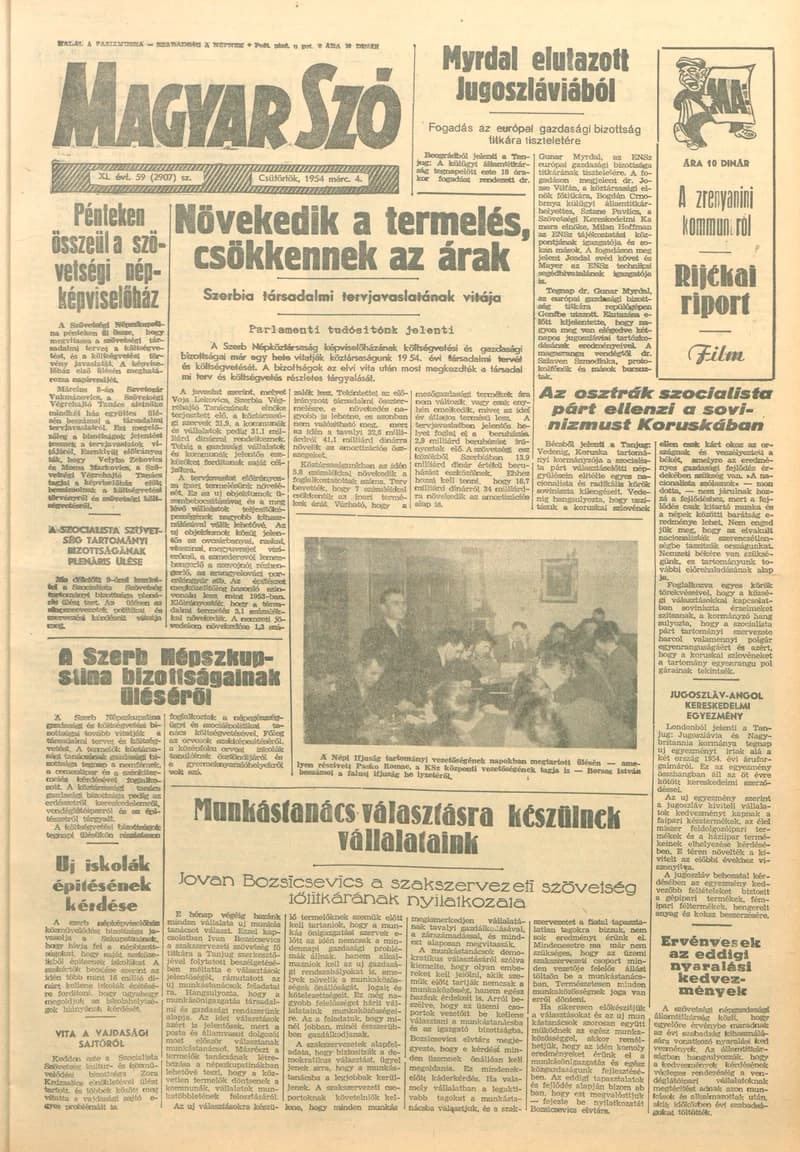 Magyar Szó, 11. évf. 1954. március 4. 59. sz. 1–8. oldal