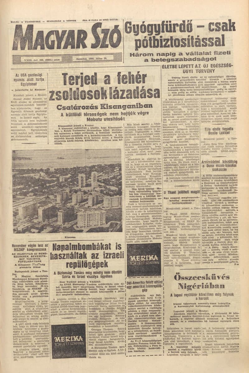 Magyar Szó, 23. évf. 1966. július 30. 206. sz.