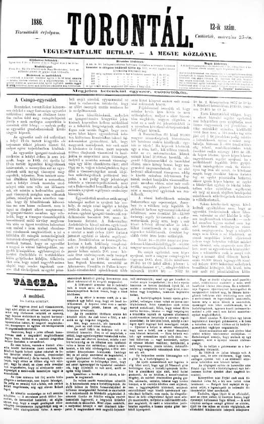 Torontál, 15. évf. 1886. március 25. 12. sz.