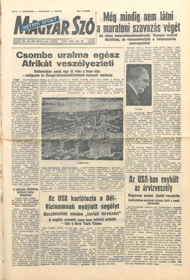 Magyar Szó, 21. évf. 1964. december 28. 358. sz. 1–14. oldal