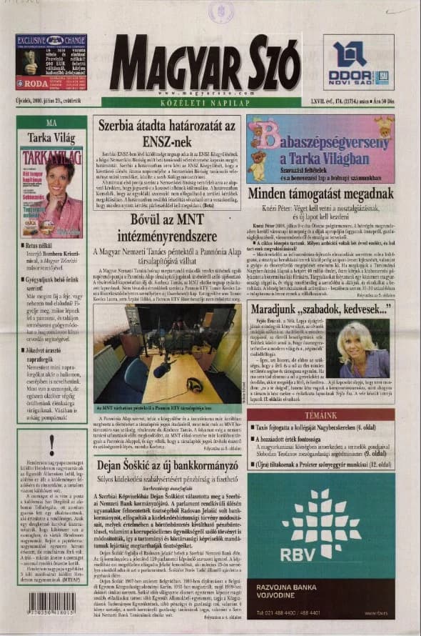 Magyar Szó, 67. évf. 2010. július 29. 174. sz. 1–20. oldal